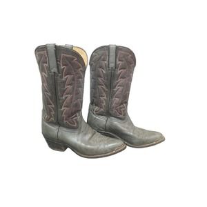 Durango Rand Cowboy Boots Men's Sz 10 Gray Vegan Leather